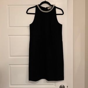 Black dress with pearls, LOFT